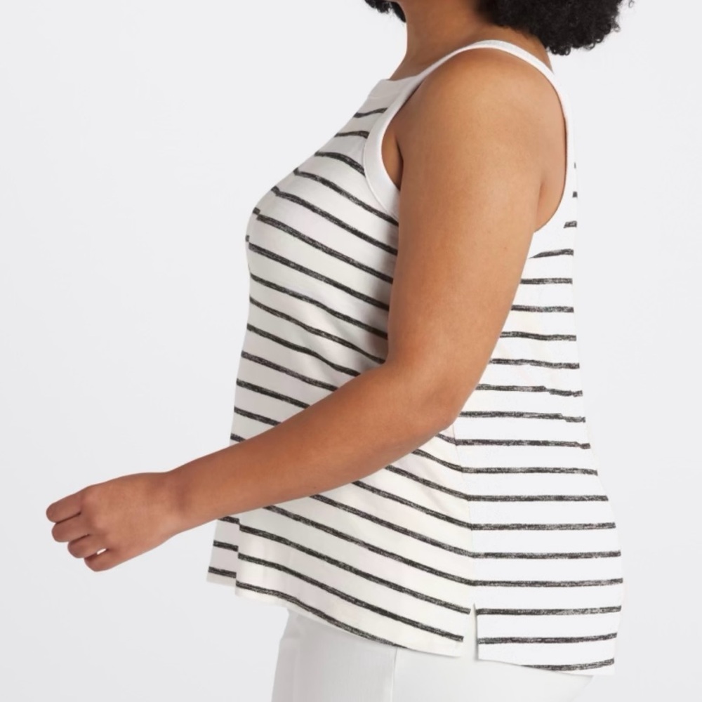 NWT- Market & Spruce Tatum High Neck Rib Trim Tank- size 3x - Picture 4 of 5